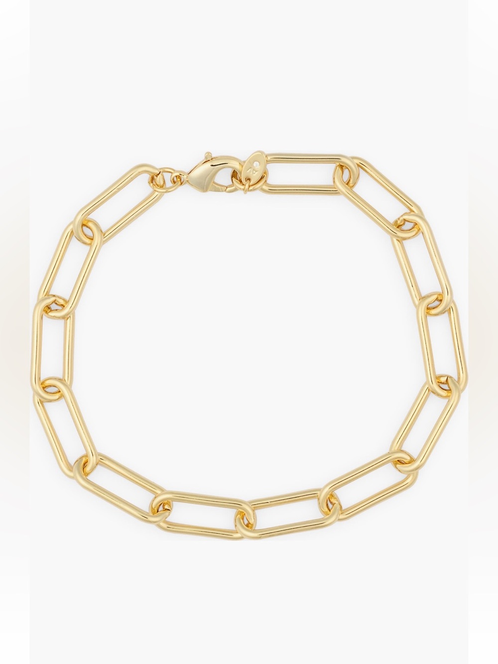 Argento Vivo Modern Gold Paperclip Bracelet •7 inches • NWT